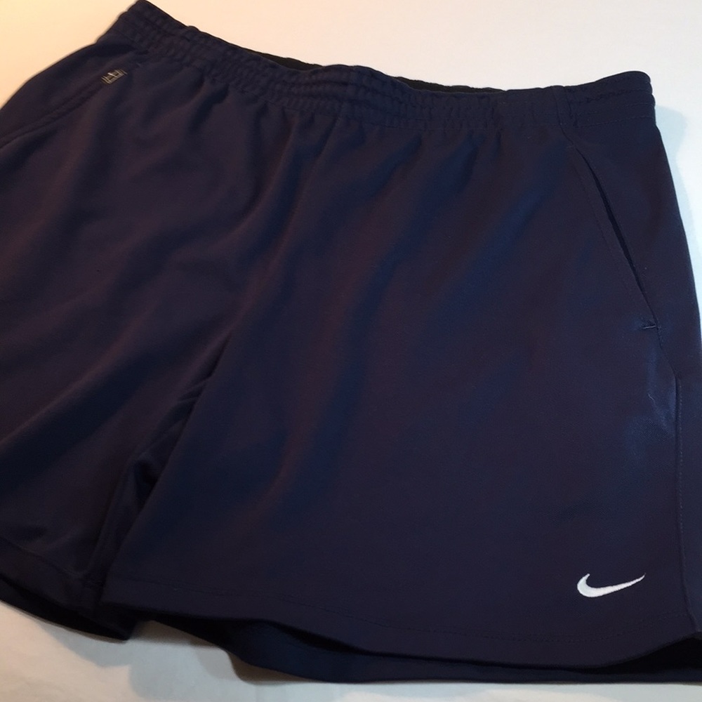 Nike athletic shorts, dark blue, small, excellent